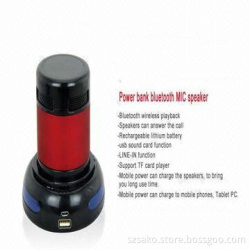 Portable Bluetooth Speaker, with Intelligent Voice Prompts, Sensing Capabilities, Rechargeable Dock